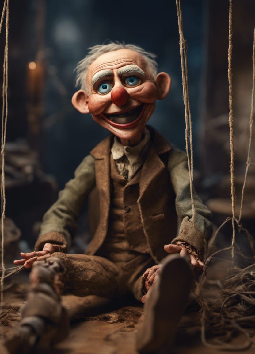 Detailed Digital Painting of an Old Puppet