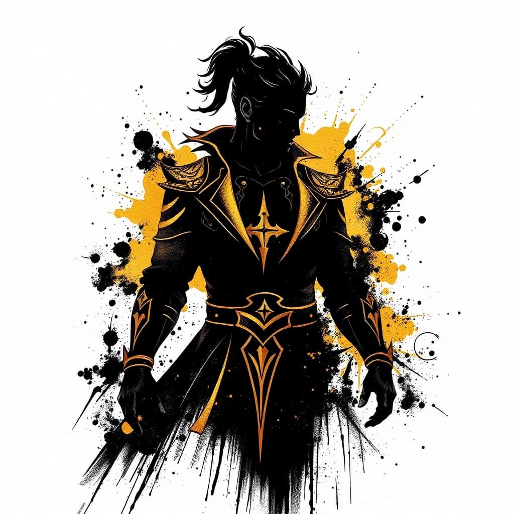 Elegant Mage Logo with Gold Accents