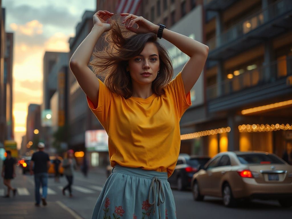 Lily Gladstone in New York City: Vintage Art