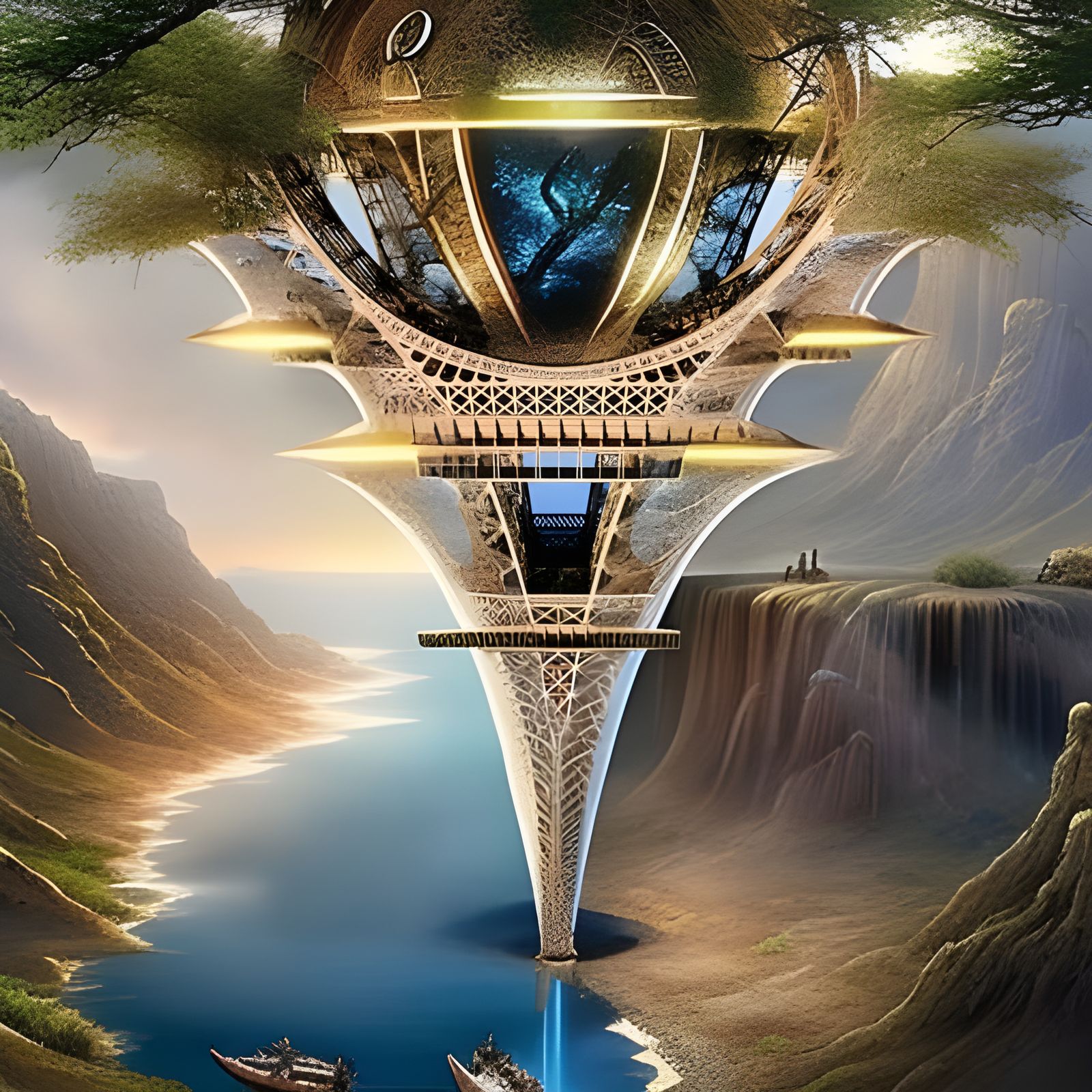 Intricate Botanical Horror Dreamscape in Digital Art