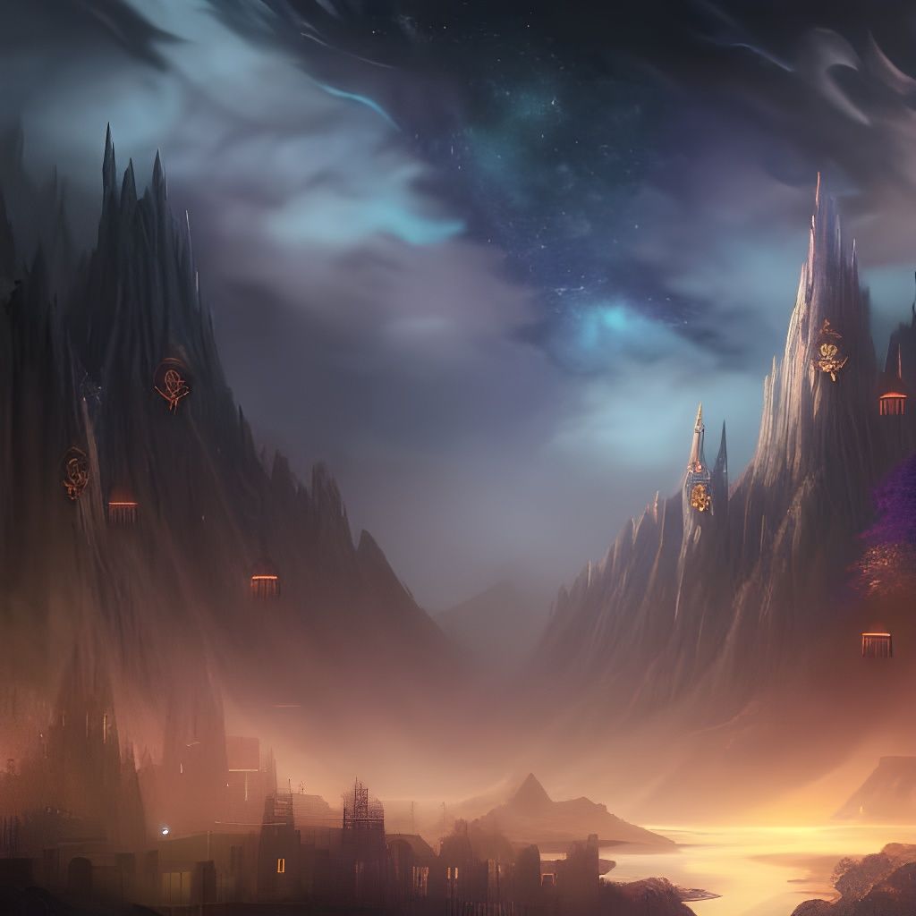 Night Court Rainfall of Stars: Fantasy Concept Art