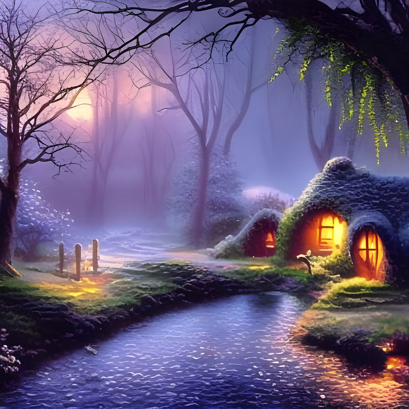 Shire Under Moonlight Whispers