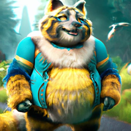Detailed Fursuit in Fantasy Concept Art Style