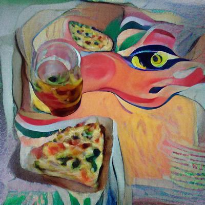 Fauvist Still Life with Bottle and Glass