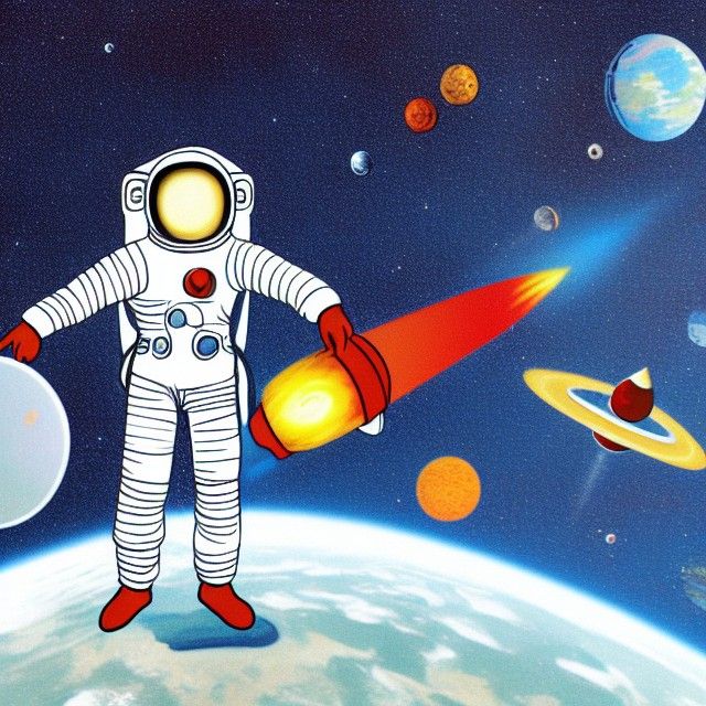 Astronaut Lost in Deep Space