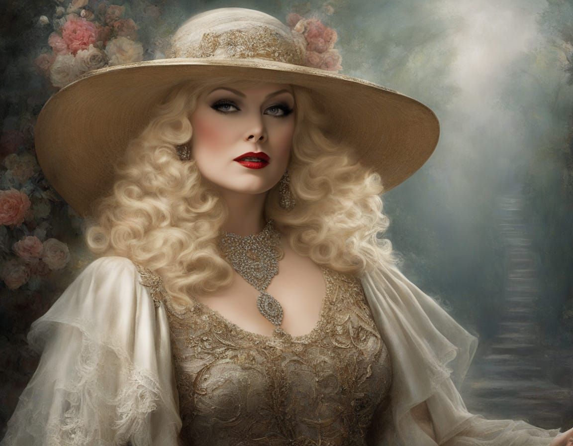 Mae West Portrait in Dreamy Hyperrealism