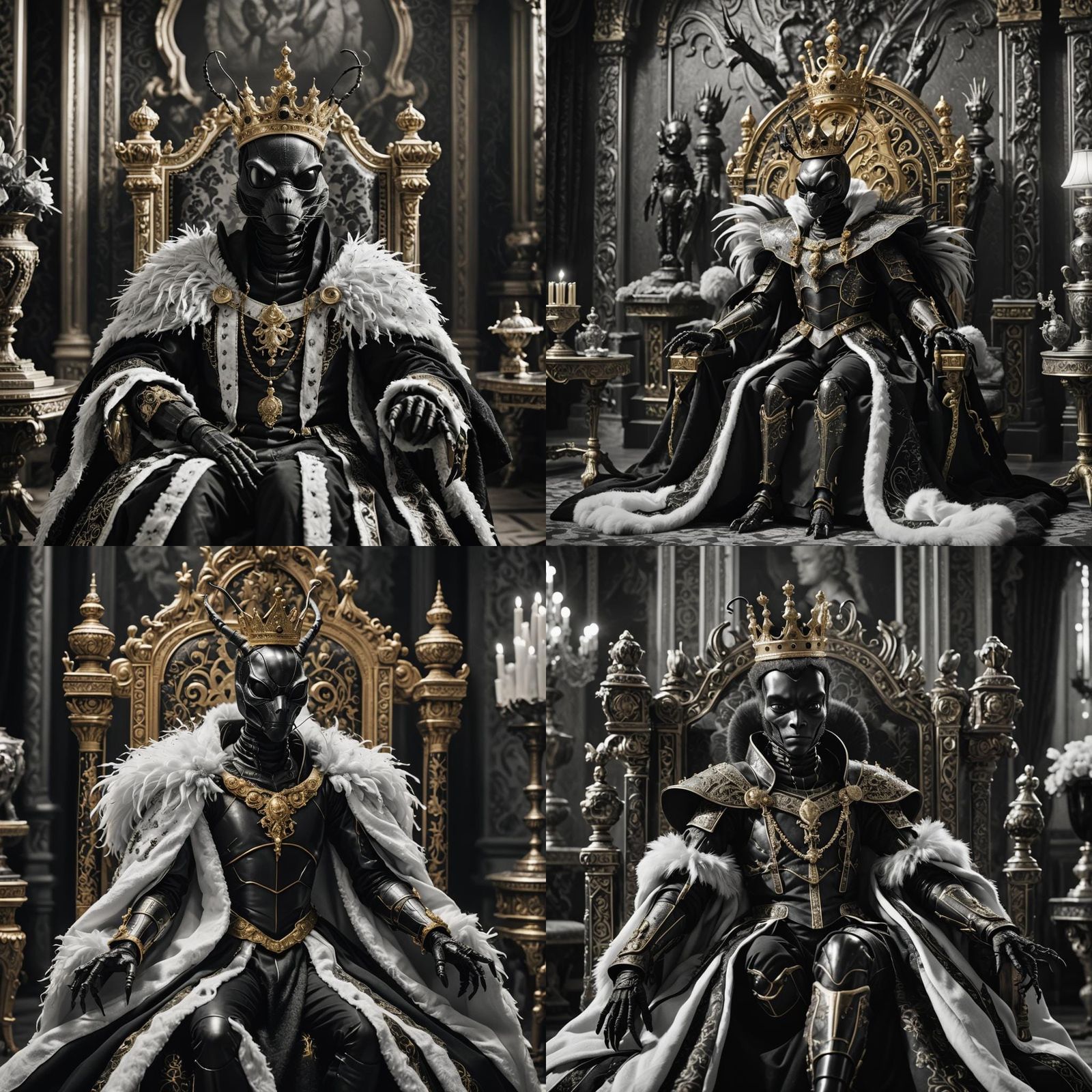 Ant Queen on Throne in Royal Chamber