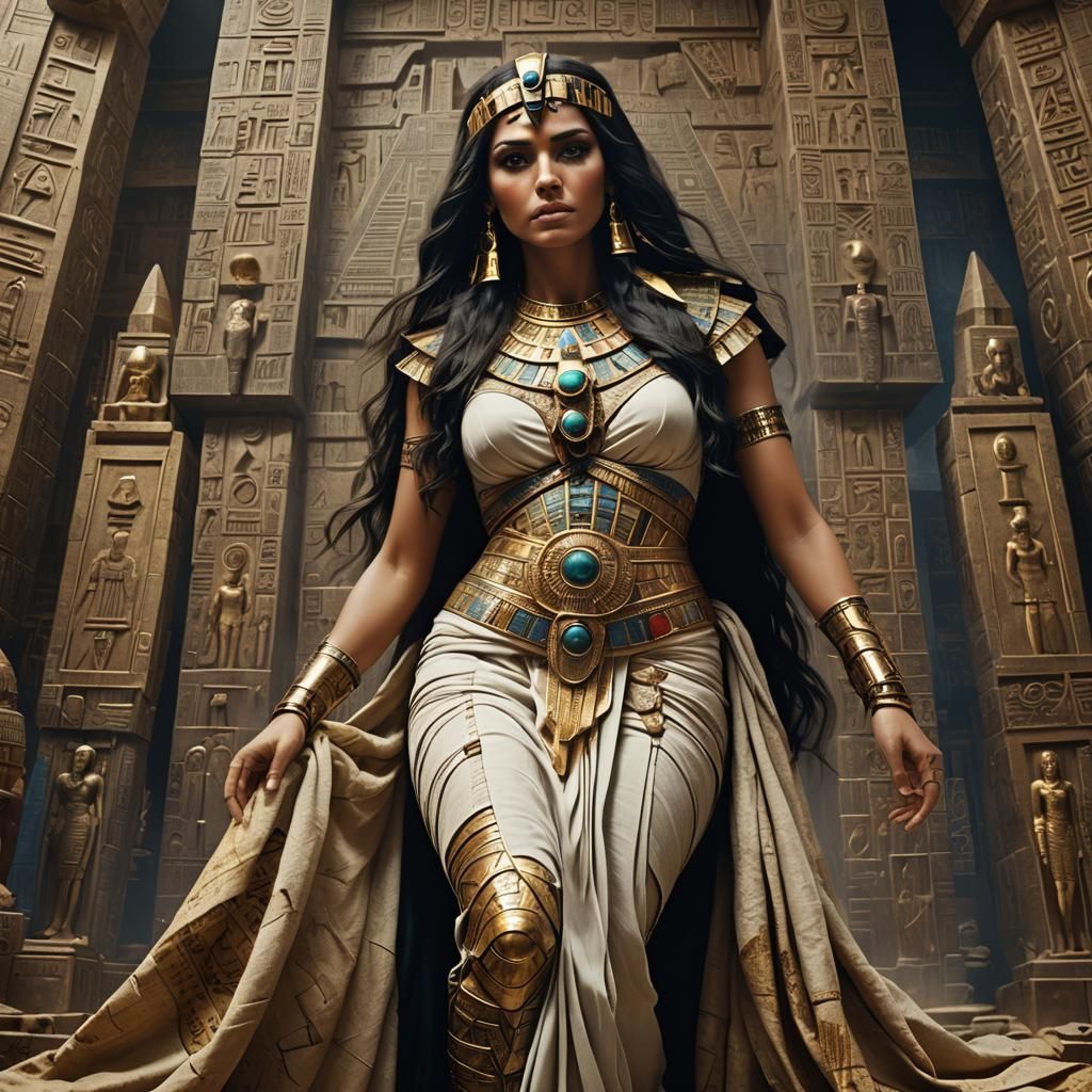 Cleopatra in Pyramid, Digital Matte Painting