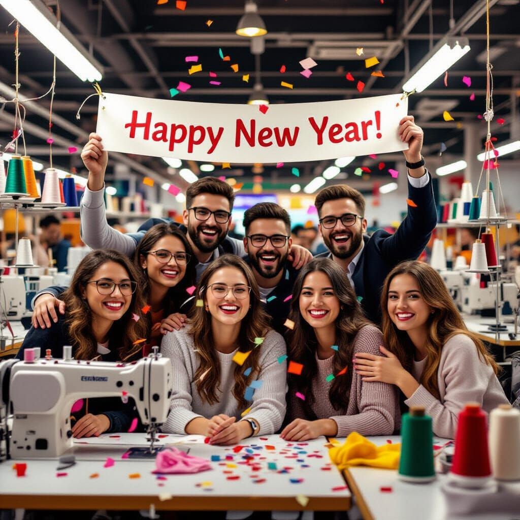 New Year Celebration in Garment Factory
