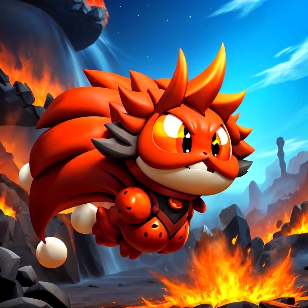 Magma Puff Pokémon Art