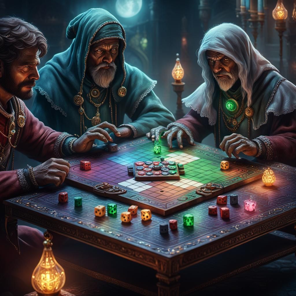 Magic Ludo Board with Ghost Players