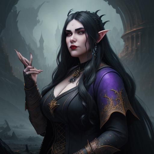 Detailed Vampire Matte Painting in 8k