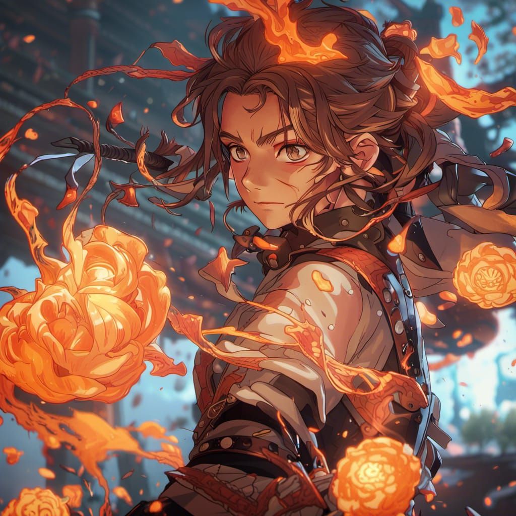 Itadori Yuji as Demon Slayer: Digital Art