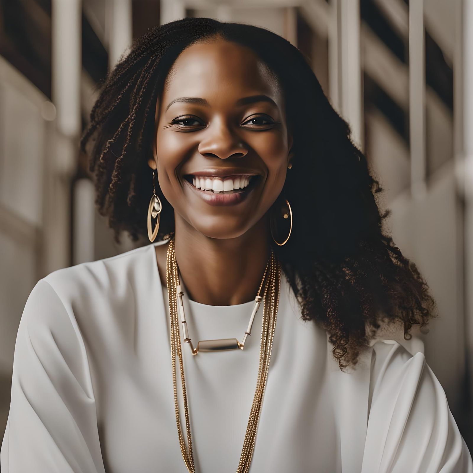Smiling African American Woman Portrait