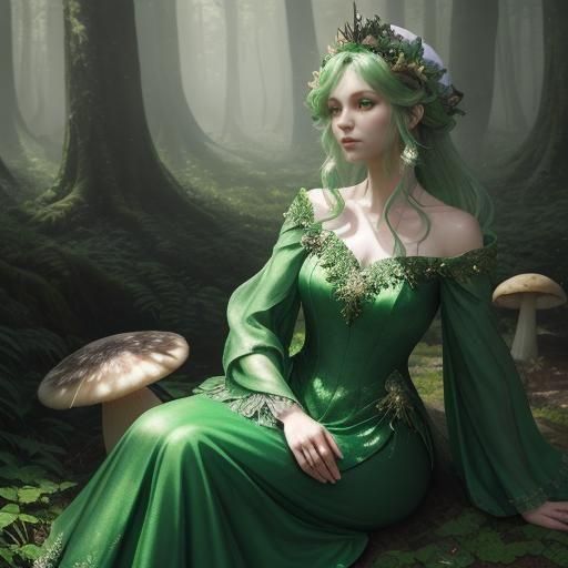 Emerald Dressed Rabbit in Fantasy Concept Art