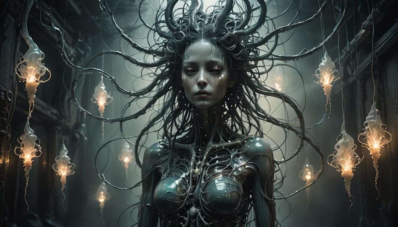 Ethereal Being Emanates Light in Dreamlike Anime Art