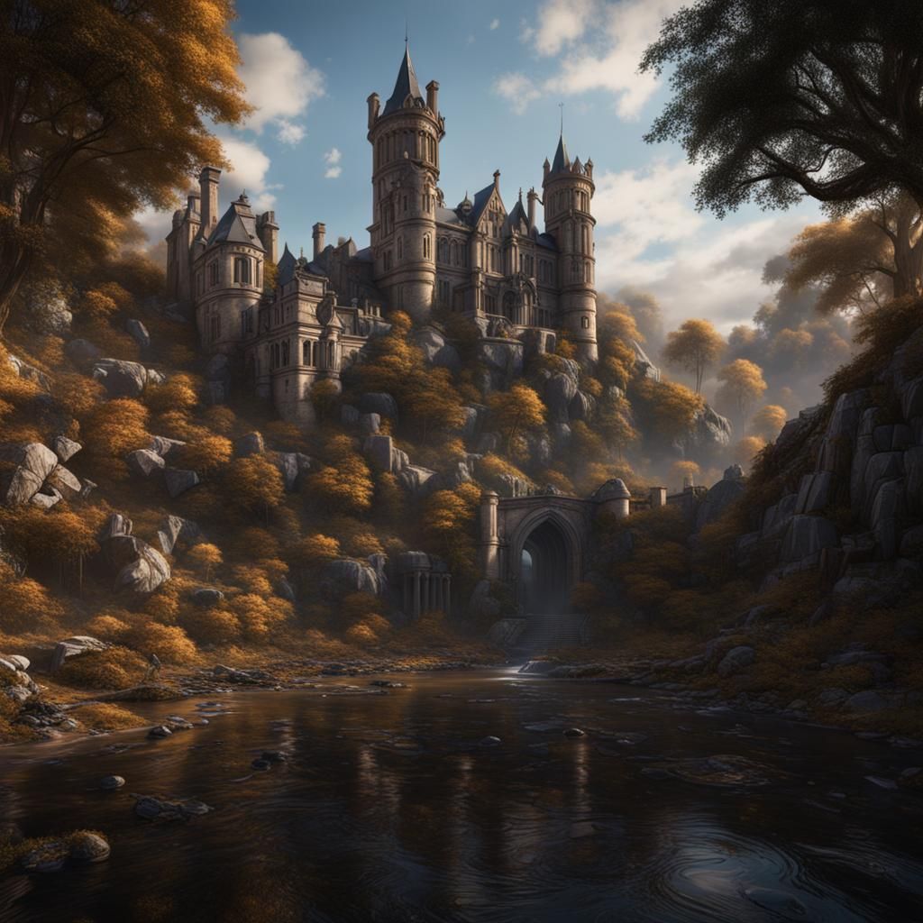 Detailed Matte Painting of Richmond Hill, Georgia