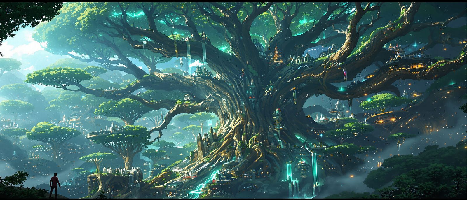 Colossal Tree City Sprawling Across Planet-Sized Branches