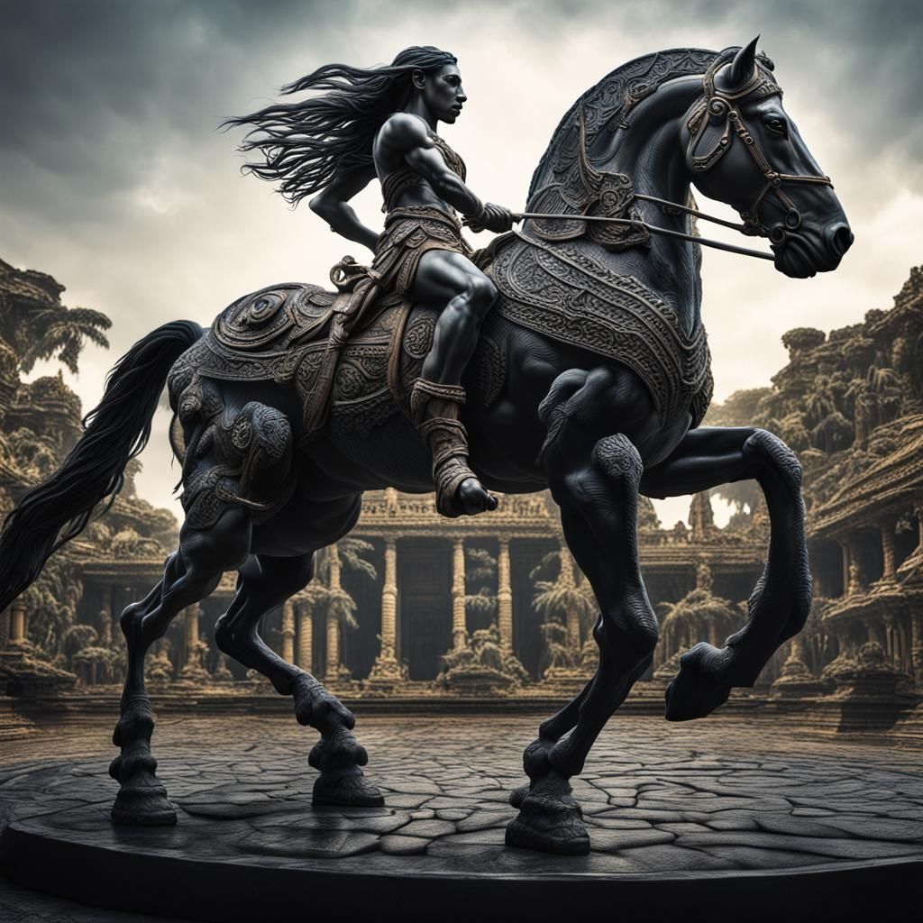 Hyperrealistic Centaur Amazon in Cinematic Style