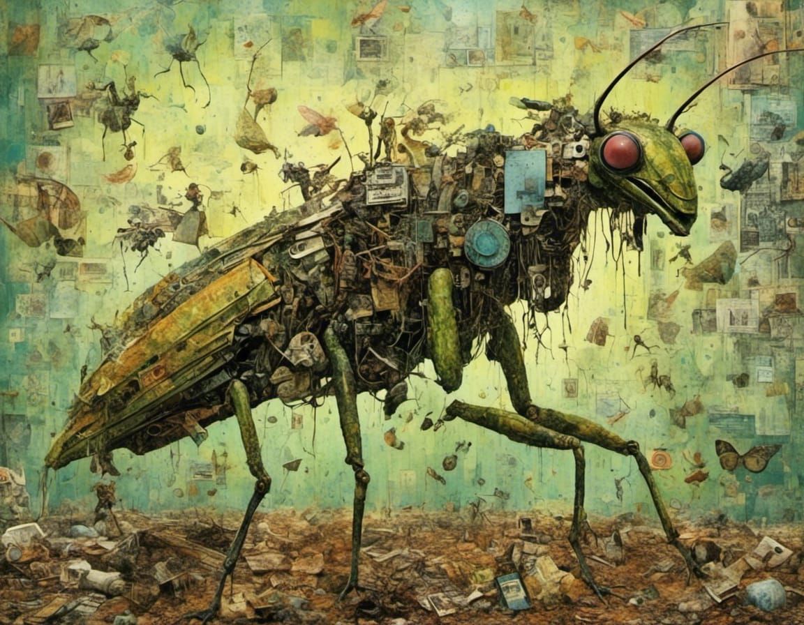 Detailed Praying Mantis Portrait