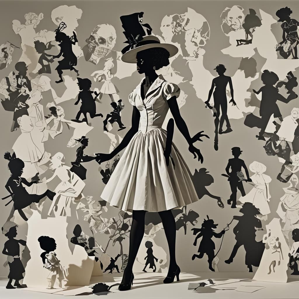Silhouette Art Addressing Race and Gender