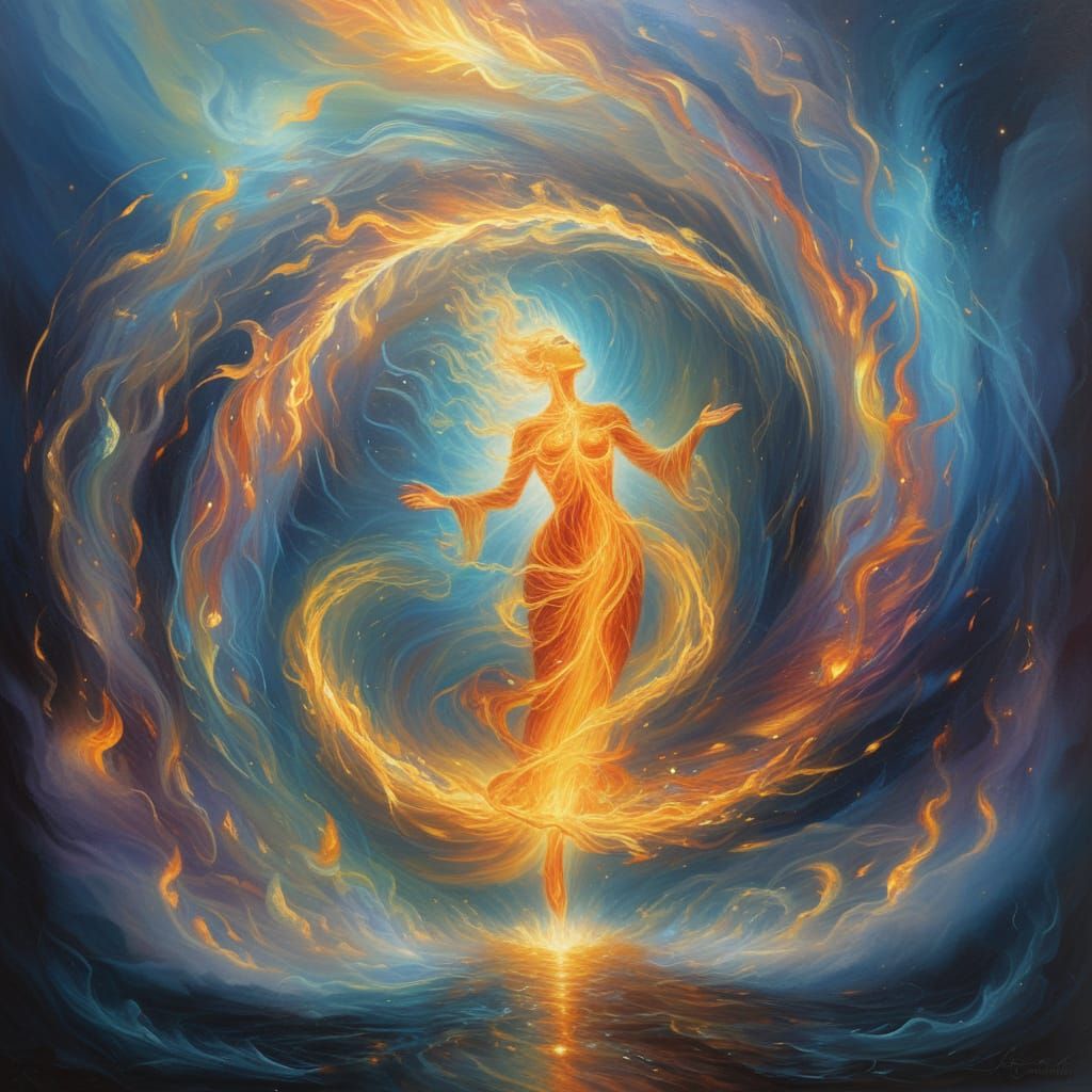 Divine Presence Descends in Celestial Flames