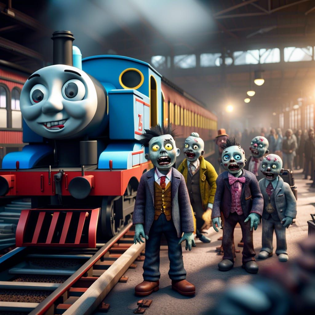 Thomas is at the wrong station.🚂🧟‍♀️