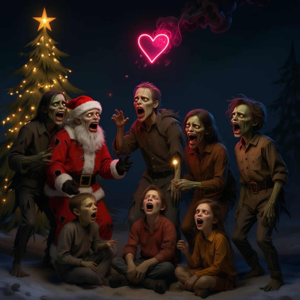 Zombie Kids Sing Christmas Carols to Scared Neighbors