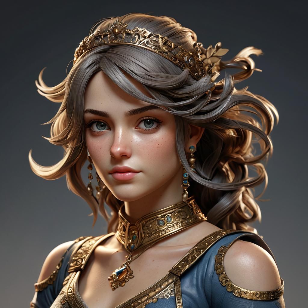 Fiery Centaur Woman in Dynamic Lighting