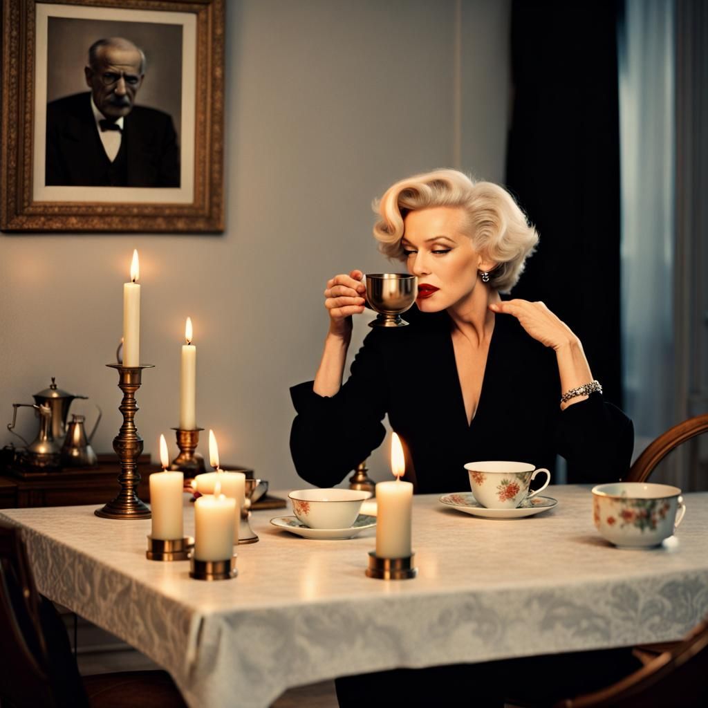 Marilyn Monroe Tea Party: Minimalist Realism
