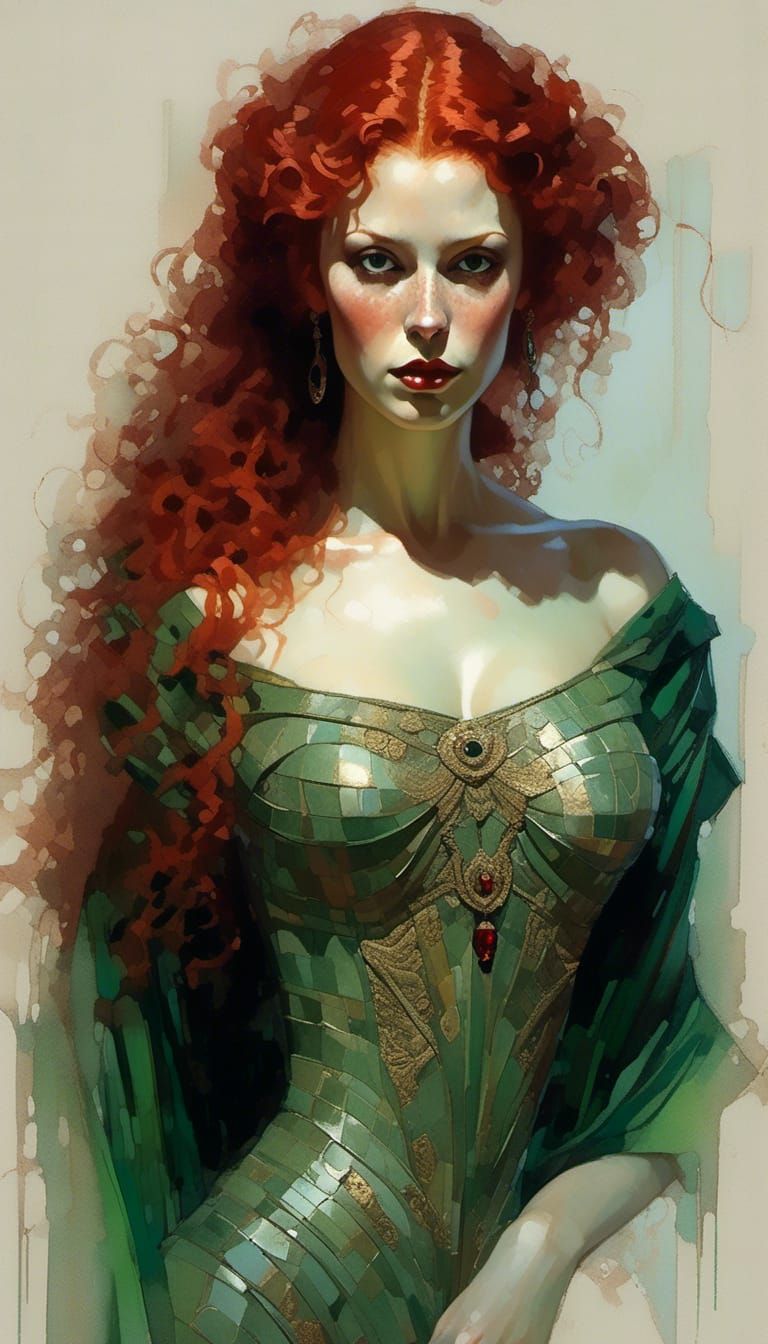 Cyberpunk Vampiress Portrait in 3000 A.D.