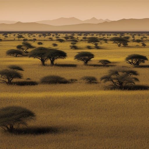 Serengeti Sunset in Earthy Tones