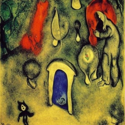 Cozy Forest Hut Interior in Expressionist Style