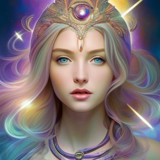 Goddess of Time and Space in Hyperrealism