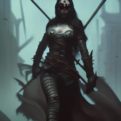 Evil Undead Litch in Dark Fantasy Style