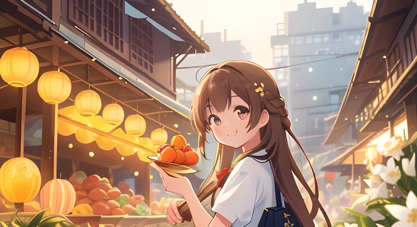 Thai Girl in Bangkok Floating Market