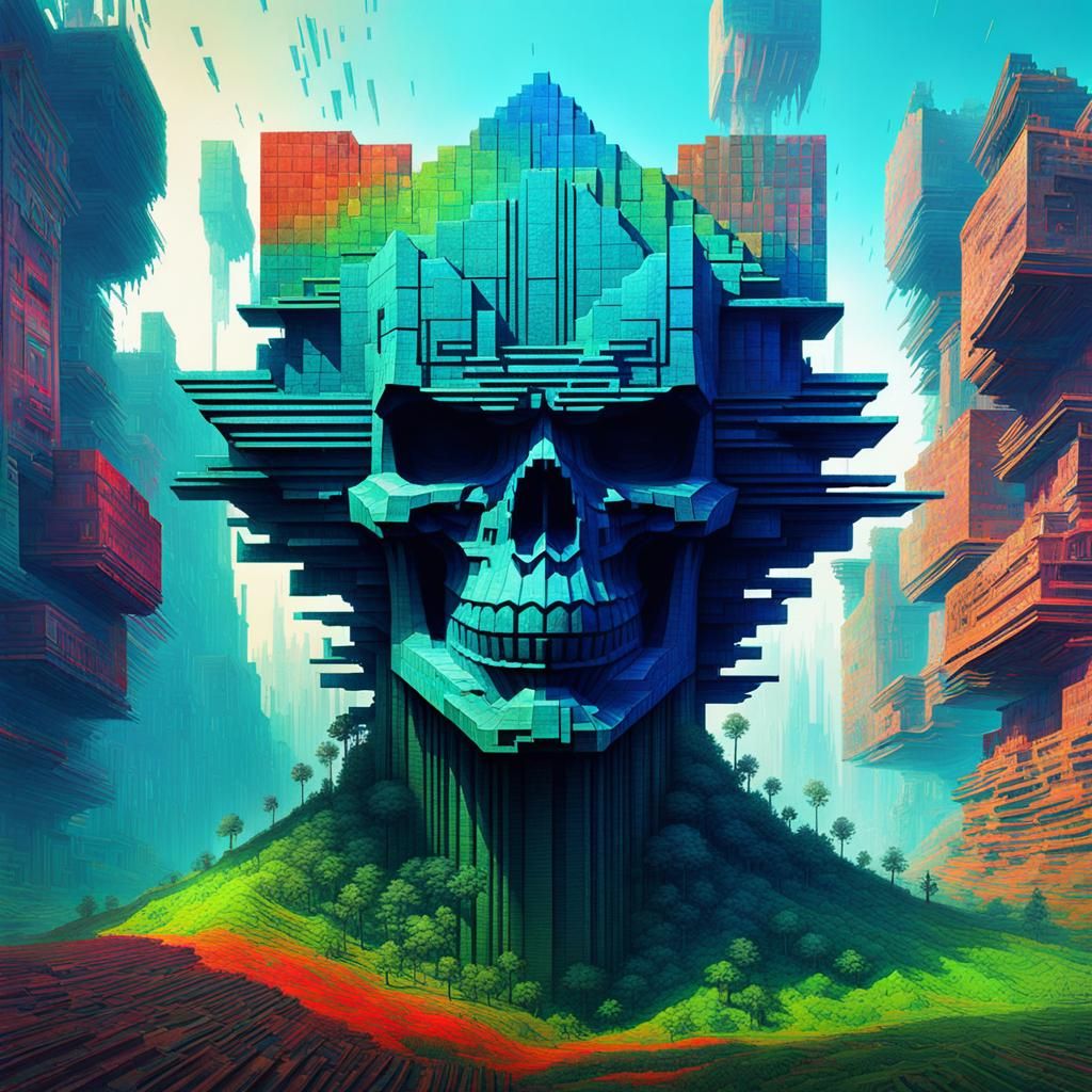 Glitch Art Portrait in Gritty Digital Style