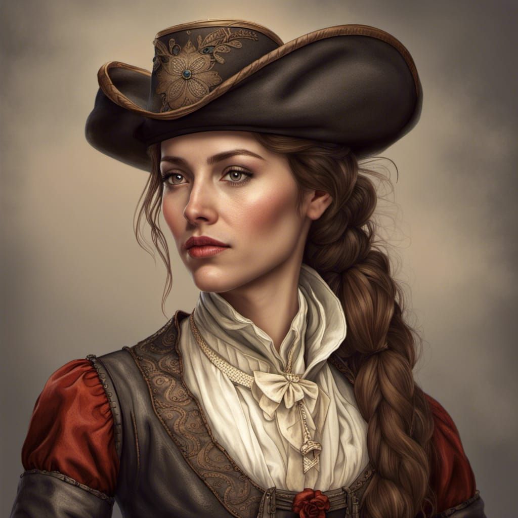 Renaissance-Era Female American Spy Portrait