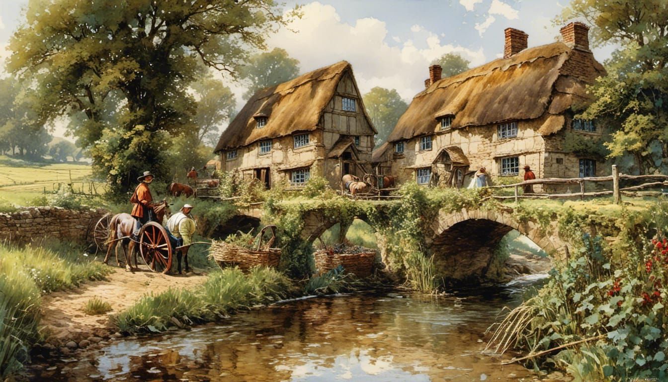 "See you our little mill that clacks,
So busy by the brook?
...