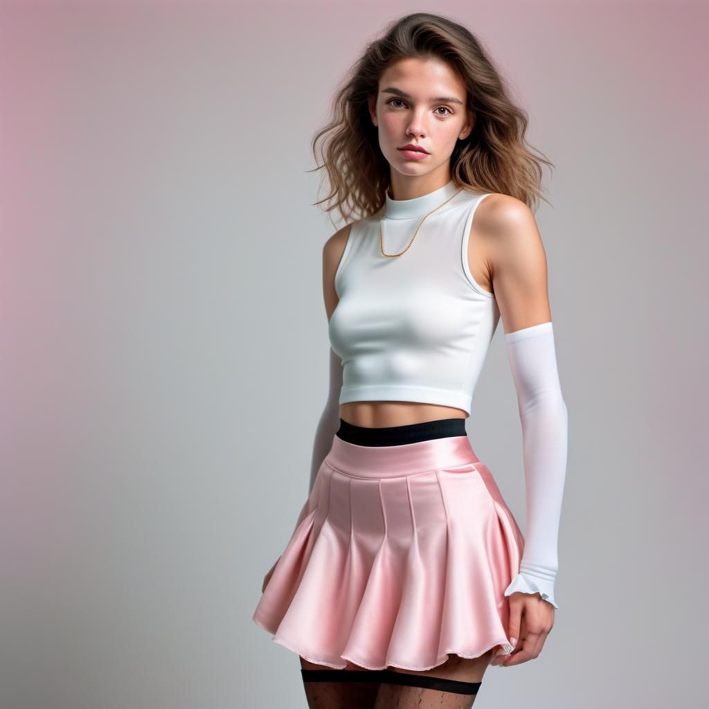 Woman in Pink Skirt, Professional Portrait