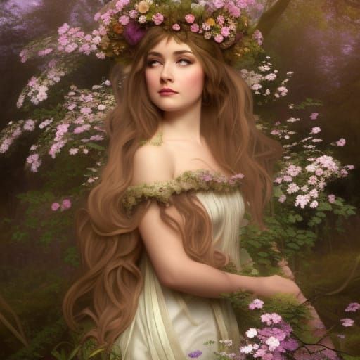 Elegant Fairy Portrait in Enchanted Woodland