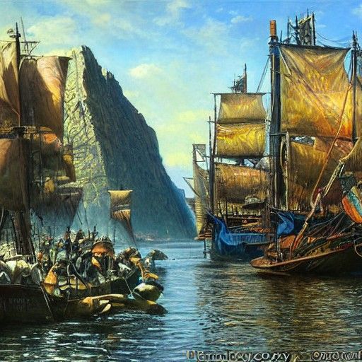 James Gurney Style Oil Painting: The New World