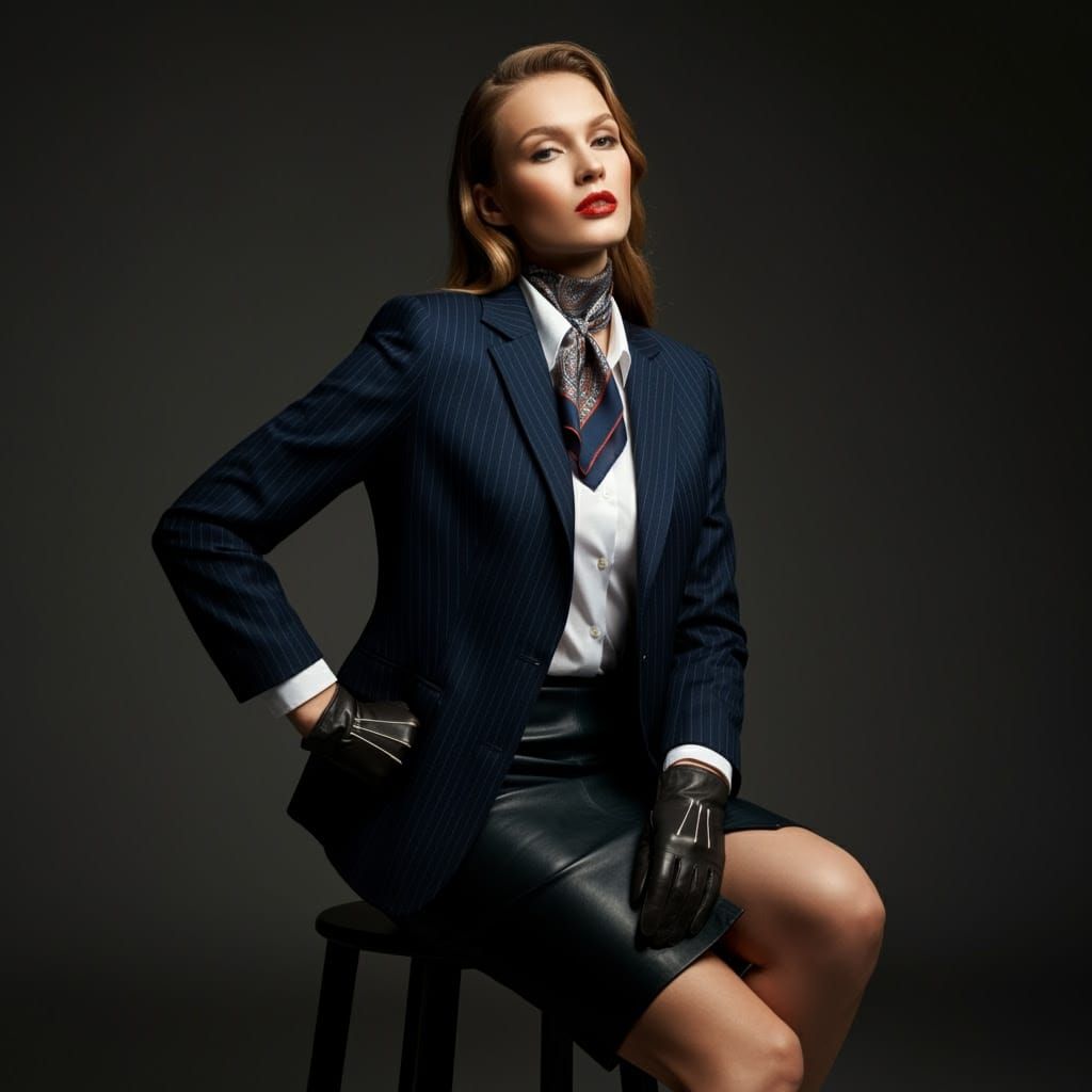 Elegant Women in Formal Business Attire