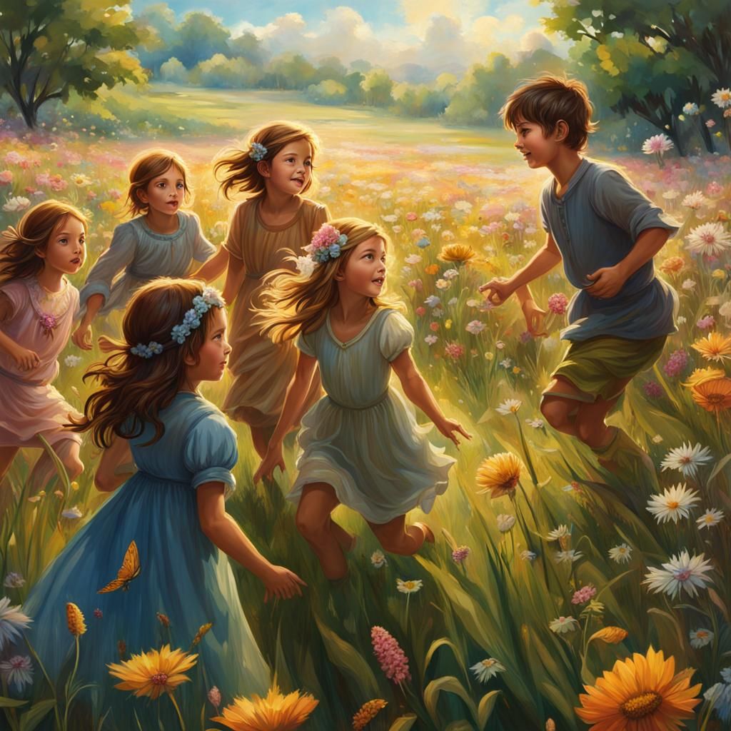 Children's Fairy Game in Hyperrealistic Style