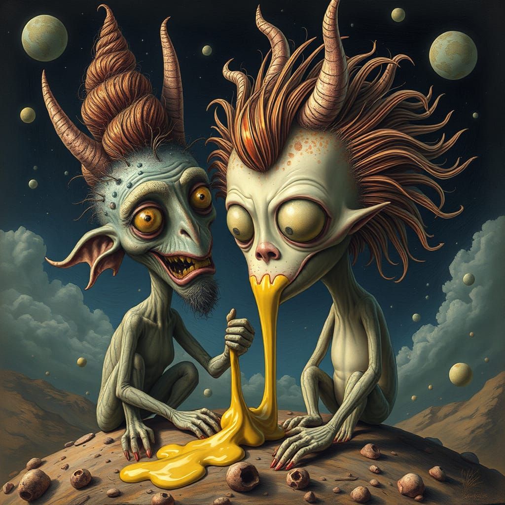 Whimsical Melting Contrasts in a Fantastical Realm