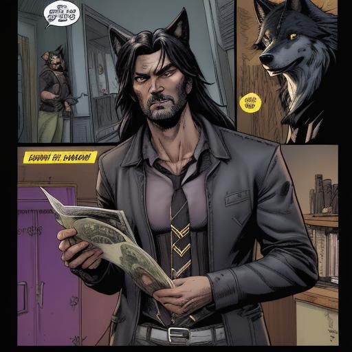 Bigby Wolf from Fables Comic Illustration