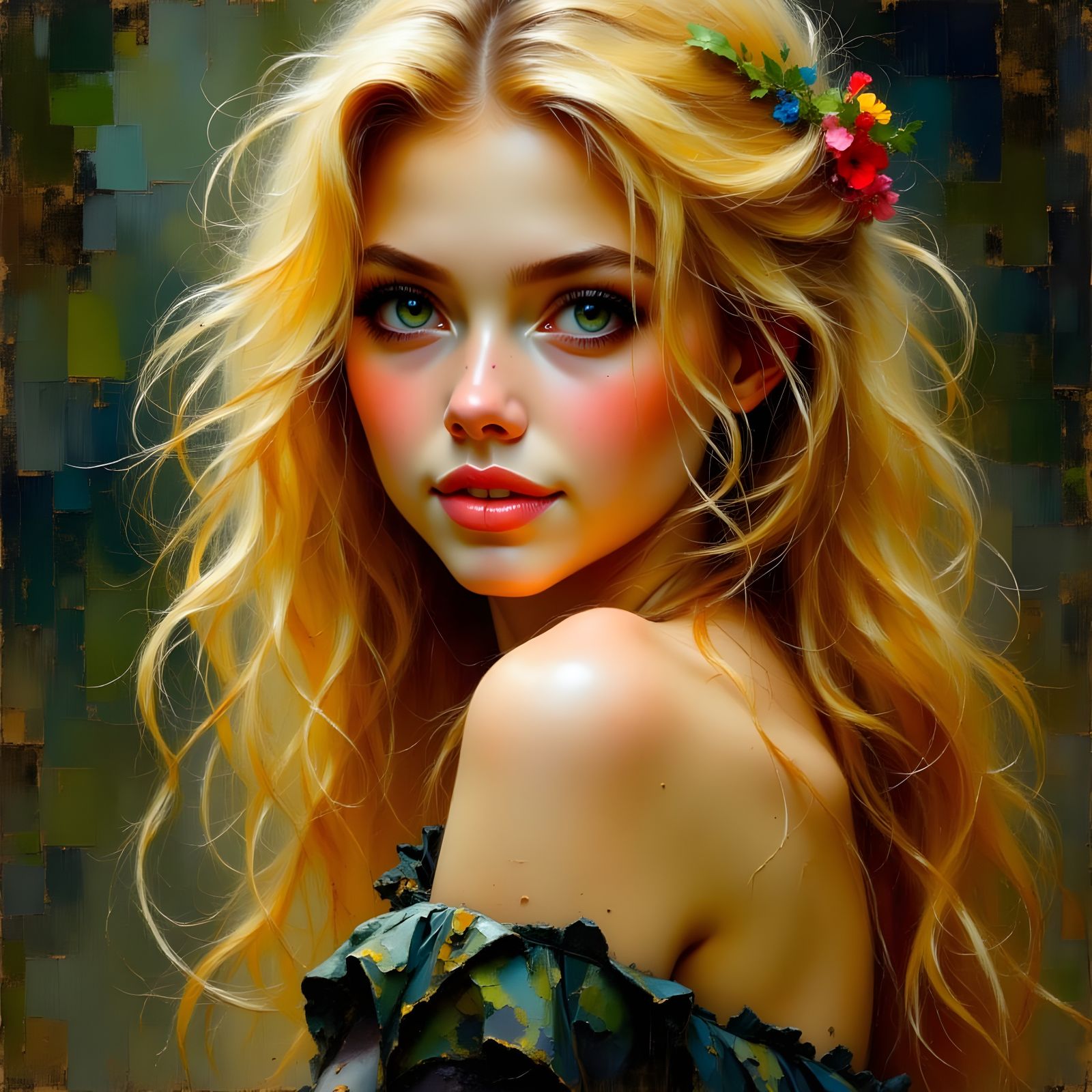 Norse Goddess of Beauty Portrait in Classical Style