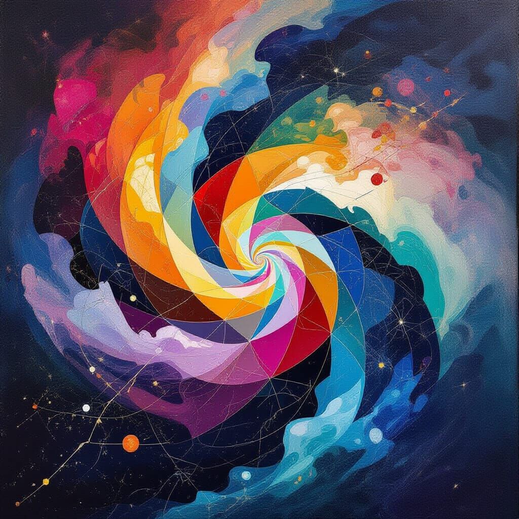 Fifth Dimension Abstract Art: Harmonious Chaos