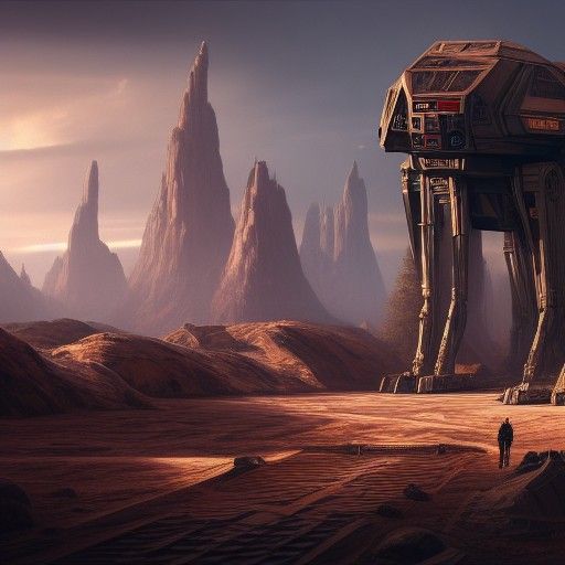 Detailed Star Wars Matte Painting in 8k
