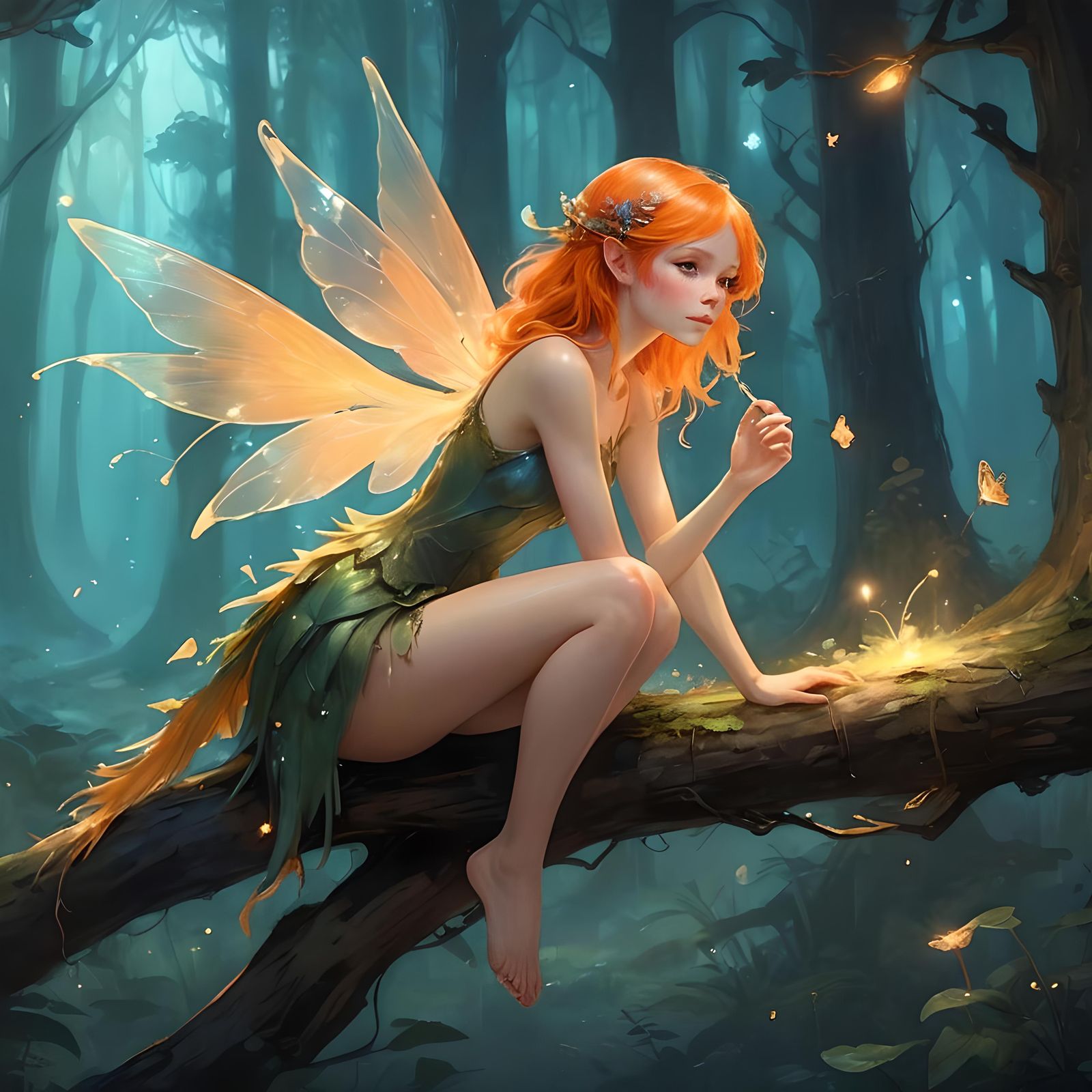 Enchanting Thoughtful Fairy